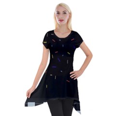 Night Short Sleeve Side Drop Tunic