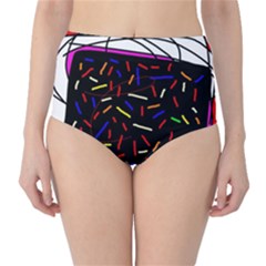 Color Tv High-waist Bikini Bottoms