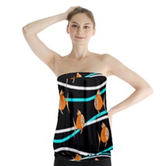 Five Orange Fish Strapless Top by Valentinaart