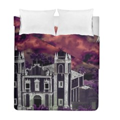 Fantasy Tropical Cityscape Aerial View Duvet Cover Double Side (full/ Double Size) by dflcprints