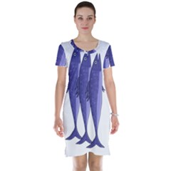 Mackerel  - Purple Short Sleeve Nightdress