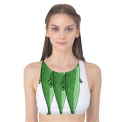 Mackerel - Green Tank Bikini Top by Valentinaart