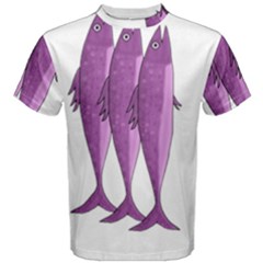 Mackerel - Magenta Men s Cotton Tee by Valentinaart