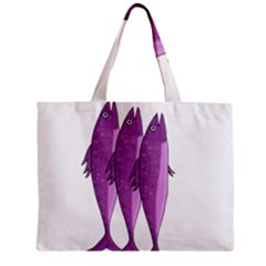 Mackerel - Magenta Zipper Mini Tote Bag by Valentinaart