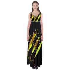 Yellow Fish Empire Waist Maxi Dress by Valentinaart