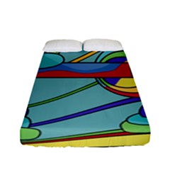 Abstract Machine Fitted Sheet (full/ Double Size) by Valentinaart