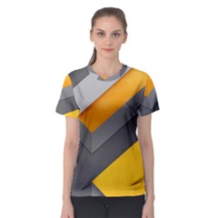 Marshmallow Yellow Women s Sport Mesh Tee