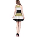 Black Brown Gold White Horizontal Stripes Elegant 8000 Sv Festive Stripe Reversible Sleeveless Dress View2