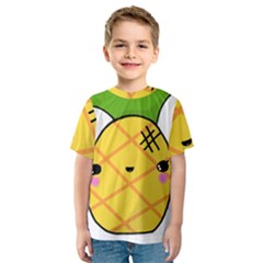 Kawaii Pineapple Kids  Sport Mesh Tee