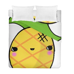 Kawaii Pineapple Duvet Cover Double Side (full/ Double Size) by CuteKawaii1982