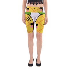 Kawaii Pineapple Yoga Cropped Leggings