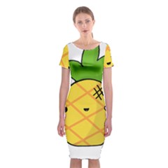 Kawaii Pineapple Classic Short Sleeve Midi Dress by CuteKawaii1982