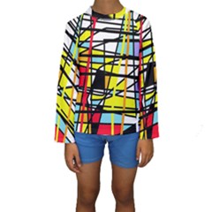 Casual Abstraction Kids  Long Sleeve Swimwear by Valentinaart