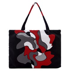 Creative Spot - Red Medium Zipper Tote Bag by Valentinaart