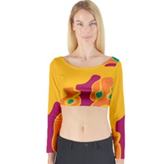 Colorful creativity Long Sleeve Crop Top