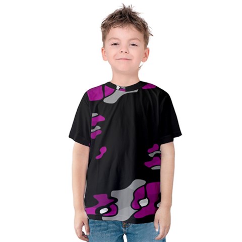 Magenta Creativity  Kids  Cotton Tee by Valentinaart