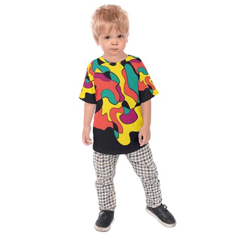 Colorful Spot Kids  Raglan Tee by Valentinaart