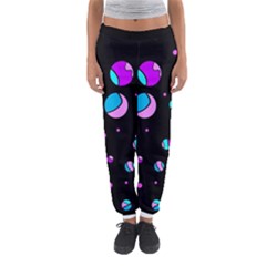 Blue And Purple Dots Women s Jogger Sweatpants by Valentinaart