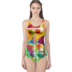 Abstract Sunrise One Piece Swimsuit by Valentinaart