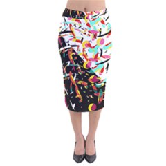 Little Things  Velvet Midi Pencil Skirt by Valentinaart