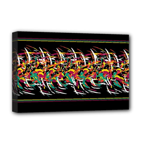 Colorful Barbwire  Deluxe Canvas 18  X 12   by Valentinaart