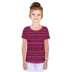 Red barbwire pattern Kids  One Piece Tee