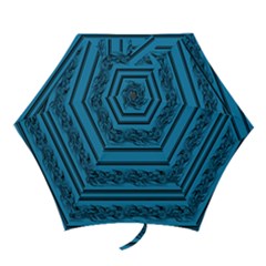 Blue Barbwire Mini Folding Umbrellas