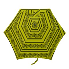 Yellow Barbwire Mini Folding Umbrellas