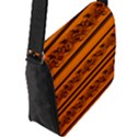 Orange barbwire pattern Flap Messenger Bag (L)  View2