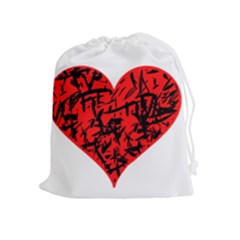 Valentine Hart Drawstring Pouches (extra Large) by Valentinaart