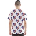 Usa Grunge Heart Shaped Flag Pattern Men s Sport Mesh Tee View2