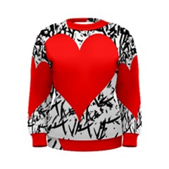 Red Valentine 2 Women s Sweatshirt by Valentinaart