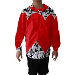 Red Valentine 2 Hooded Wind Breaker (kids) by Valentinaart