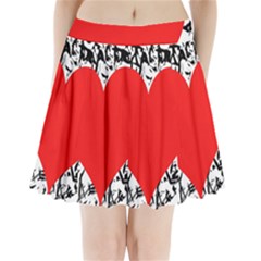 Red Valentine 2 Pleated Mini Skirt by Valentinaart