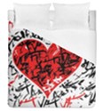 Red hart - graffiti style Duvet Cover (Queen Size) View1