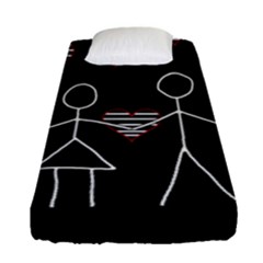 Couple In Love Fitted Sheet (single Size) by Valentinaart