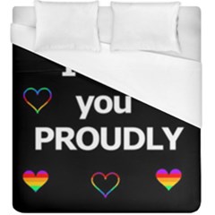 Proudly Love Duvet Cover (king Size) by Valentinaart