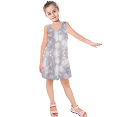 Light Circles, Rouge Aquarel Painting Kids  Sleeveless Dress