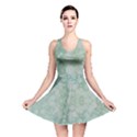 Light Circles, Mint green color Reversible Skater Dress View1