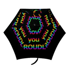 I Love You Proudly Mini Folding Umbrellas by Valentinaart