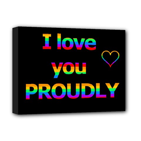 I Love You Proudly Deluxe Canvas 16  X 12   by Valentinaart