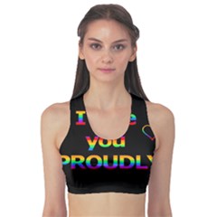 I Love You Proudly Sports Bra by Valentinaart