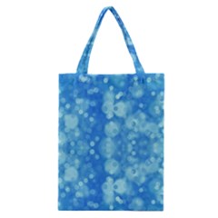 Light Circles, Dark And Light Blue Color Classic Tote Bag by picsaspassion