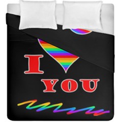 I Love You Duvet Cover Double Side (king Size) by Valentinaart