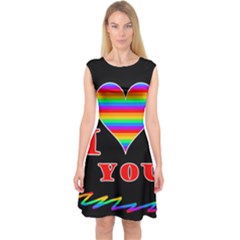 I Love You Capsleeve Midi Dress by Valentinaart