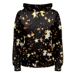 Golden Stars In The Sky Women s Pullover Hoodie by picsaspassion