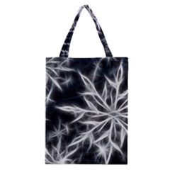 Snowflake In Feather Look, Black And White Classic Tote Bag by picsaspassion