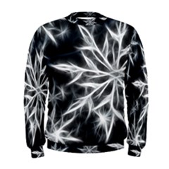 Snowflake In Feather Look, Black And White Men s Sweatshirt by picsaspassion