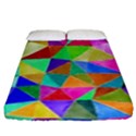 Triangles, colorful watercolor art  painting Fitted Sheet (California King Size) View1