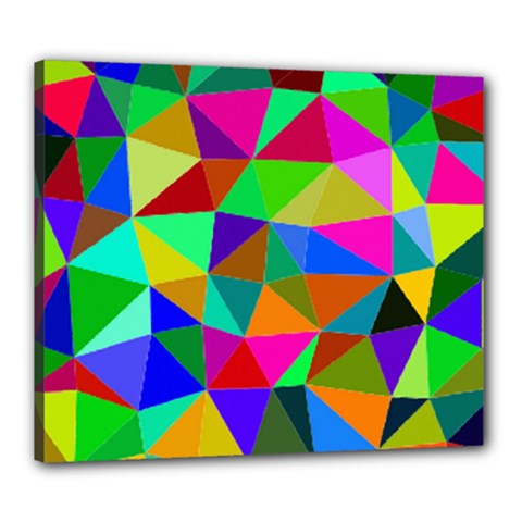 Colorful Triangles, oil painting art Canvas 24  x 20 